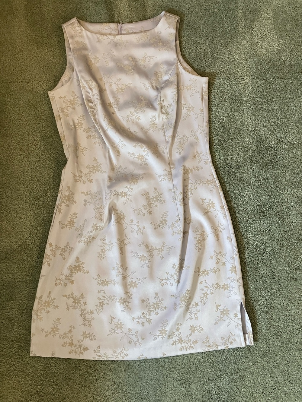 City Triangles Ivory Sheath Dress with Gold Floral Jacquard